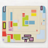 Colorful Abstract Geometric Rectangle Pattern Art マウスパッド (正面)
