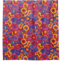 Colorful Abstract Geometric Shapes シャワーカーテン