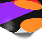 Colorful Abstract Geometric Shapes Pattern – Moder ポスター (コーナー)