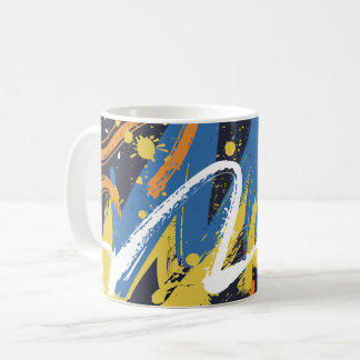 Colorful Abstract Graffiti Brush Strokes コーヒーマグカップ