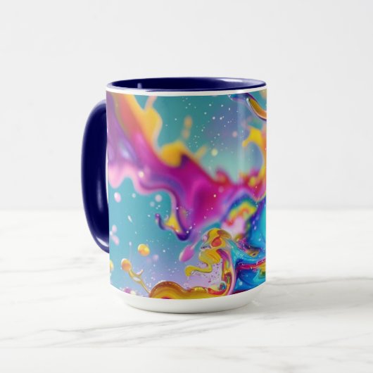 Colorful Abstract Graphic Modern Design 15oz マグカップ (正面左)