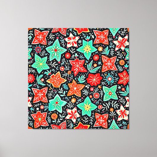 Colorful Abstract Holiday Design キャンバスプリント (正面)