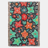 Colorful Abstract Holiday Design スローブランケット (正面縦)