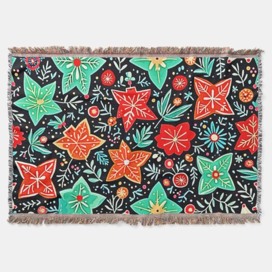 Colorful Abstract Holiday Design スローブランケット (正面)