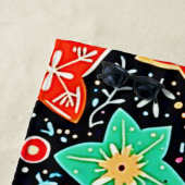 Colorful Abstract Holiday Design ビーチタオル (インサイチュ)