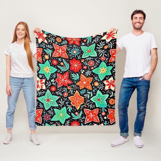 Colorful Abstract Holiday Design フリースブランケット (インサイチュ)