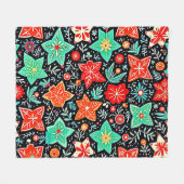Colorful Abstract Holiday Design フリースブランケット (正面(横))