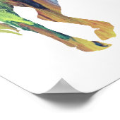 Colorful abstract horse silhouette ポスター (角)