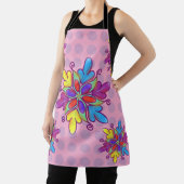 Colorful Abstract Kaleidoscope Flower Pattern エプロン (インサイチュ)