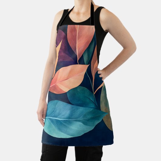 Colorful Abstract Leaves エプロン (インサイチュ)