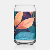 Colorful Abstract Leaves ガラス缶 (正面)