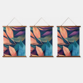 Colorful Abstract Leaves 吊り下げ型タペストリー (トリプル)