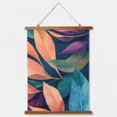 Colorful Abstract Leaves 吊り下げ型タペストリー (正面)