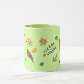 Colorful Abstract Leaves Autumn Mugs マグカップ (中央)