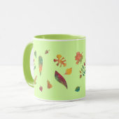 Colorful Abstract Leaves Autumn Mugs マグカップ (正面左)