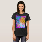 Colorful Abstract Leopard Silhouette T-Shirt Tシャツ (正面フル)