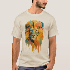 Colorful Abstract Lion Art –Bold & Majestic Design Tシャツ