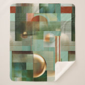 Colorful Abstract Modern Art Pattern シェルパブランケット (正面)