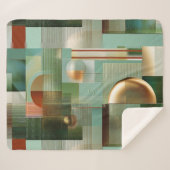 Colorful Abstract Modern Art Pattern シェルパブランケット (正面(横))