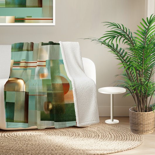 Colorful Abstract Modern Art Pattern シェルパブランケット