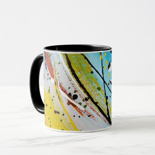 Colorful Abstract Modern Unique マグカップ (正面左)