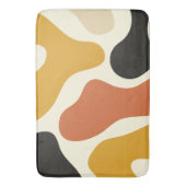 colorful Abstract mustard& Black White バスマット (正面縦)