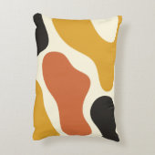 colorful Abstract mustard yellow &orang アクセントクッション (裏面(縦))