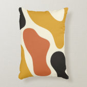 colorful Abstract mustard yellow &orang アクセントクッション (正面(垂直))