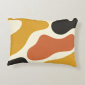 colorful Abstract mustard yellow &orang アクセントクッション (裏面)
