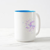 Colorful Abstract Neon Splash ツートーンマグカップ (正面右)