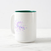 Colorful Abstract Neon Splash ツートーンマグカップ (正面左)