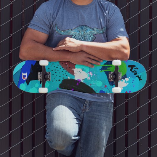 Colorful Abstract Paint Dd Brand スケートボード (室外3)