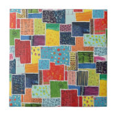 Colorful Abstract Patchwork Pattern タイル (正面)