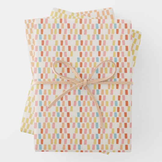 Colorful Abstract Pattern Modern Wrapping Paper ラッピングペーパーシート (インサイチュ)