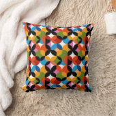 Colorful Abstract Pattern RETRO Mid Century Modern クッション (ブランケット)