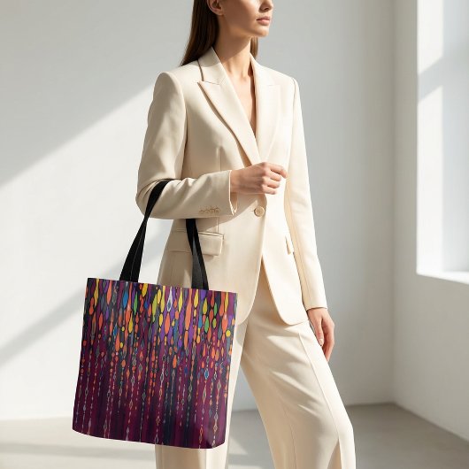 Colorful Abstract Pattern Tote Bag with Geometric  トートバッグ