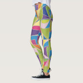 Colorful Abstract Patterned Leggings レギンス (左)