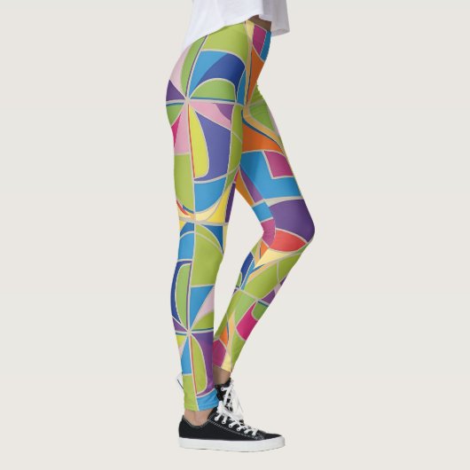Colorful Abstract Patterned Leggings レギンス (右)