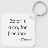 Colorful abstract pixel face キーホルダー (裏面)