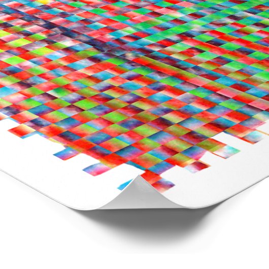 colorful abstract Poster ポスター (角)