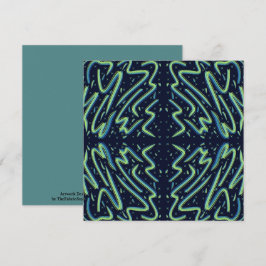 Colorful Abstract Psychedelic Stringy Pointed Art カード