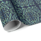 Colorful Abstract Psychedelic Stringy Pointed Art ラッピングペーパー (ロールコーナー)