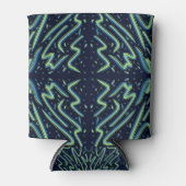 Colorful Abstract Psychedelic Stringy Pointed Art 缶クーラー (正面)