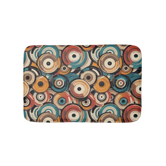 Colorful Abstract Records Bath Mat バスマット (正面)