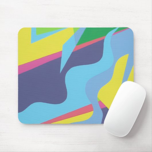 Colorful Abstract Shapes Mousepad マウスパッド (マウス)
