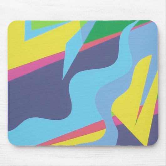 Colorful Abstract Shapes Mousepad マウスパッド (正面)