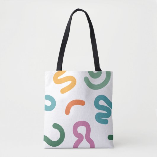 Colorful Abstract Shapes Pattern トートバッグ (正面)
