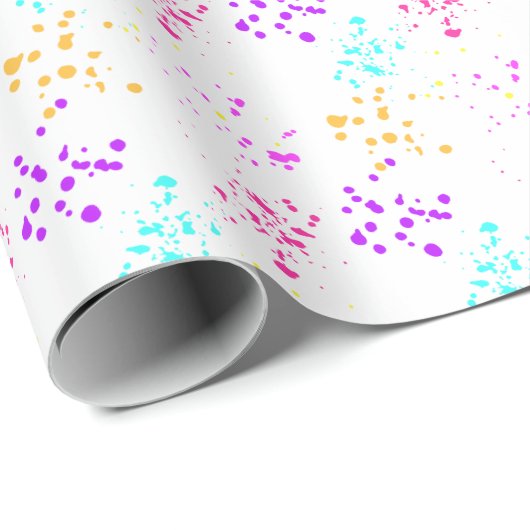 Colorful Abstract Splashes Wrapping Paper ラッピングペーパー (ロールコーナー)