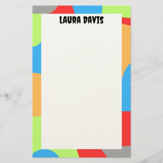 Colorful Abstract Stationery Paper 便箋 (正面)