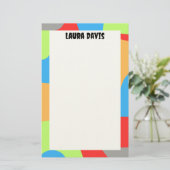 Colorful Abstract Stationery Paper 便箋 (スタンド正面)